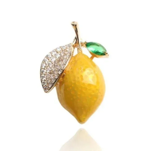 LOFT Bright Lemon pin brooch - Picture 3 of 4